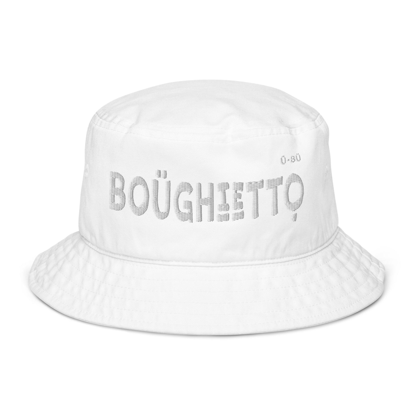 Boughietto Bucket Hat - White Embroidery