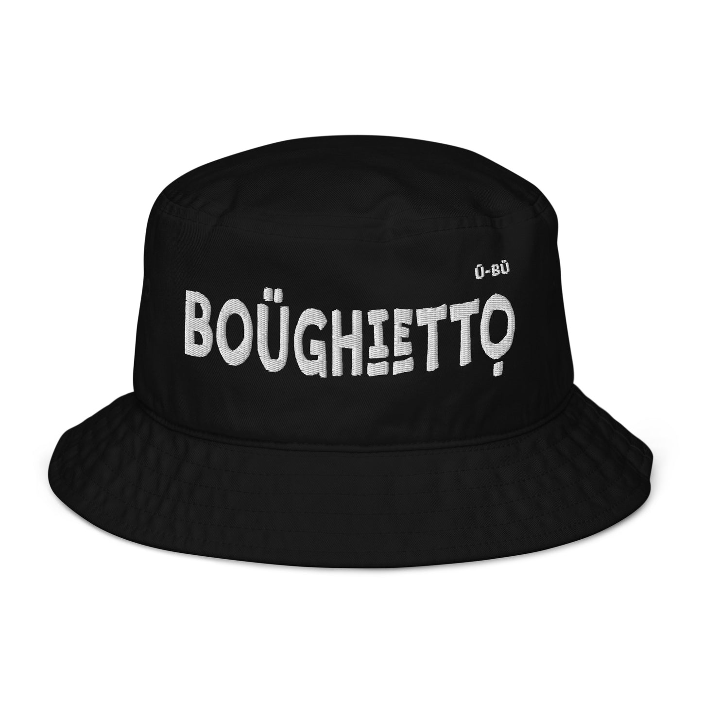 Boughietto Bucket Hat - White Embroidery