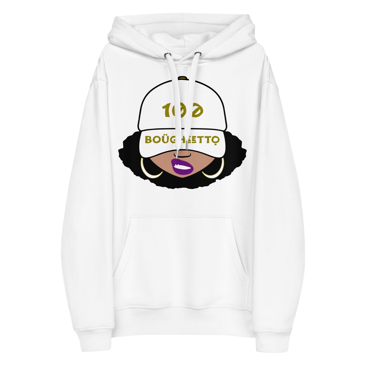 100% Boughietto Printed Melanin Poppin Hoodie