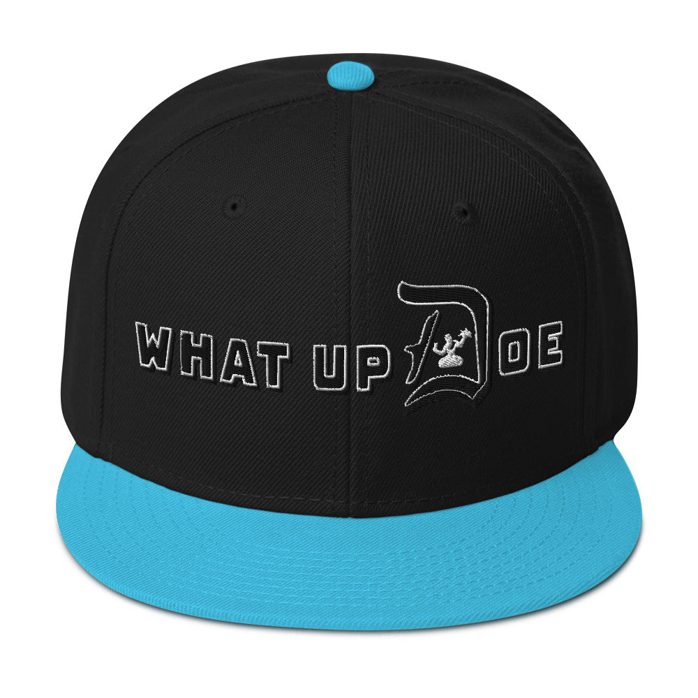 What Up Doe Snapback Hat - White