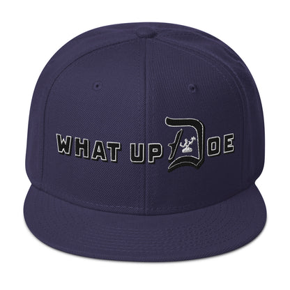 What Up Doe Snapback Hat - White