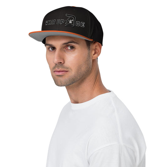 What Up Doe Snapback Hat - White