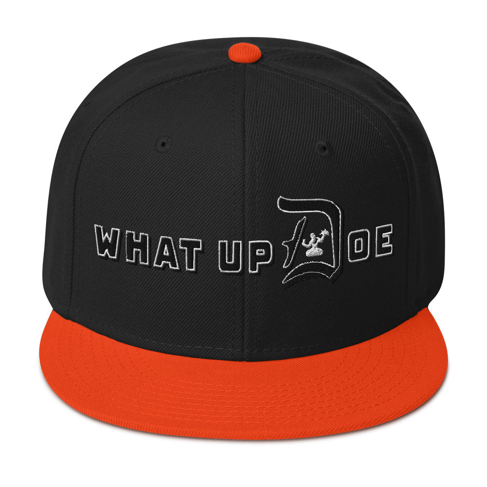 What Up Doe Snapback Hat - White