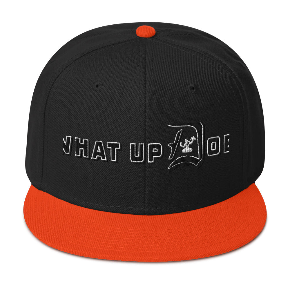 What Up Doe Snapback Hat - White