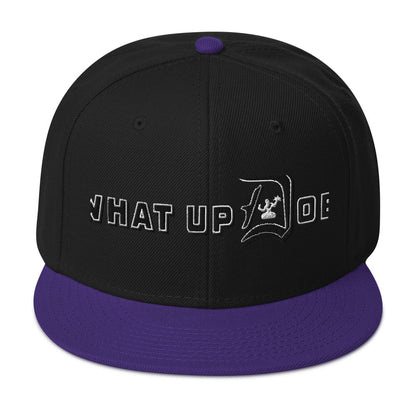 What Up Doe Snapback Hat - White