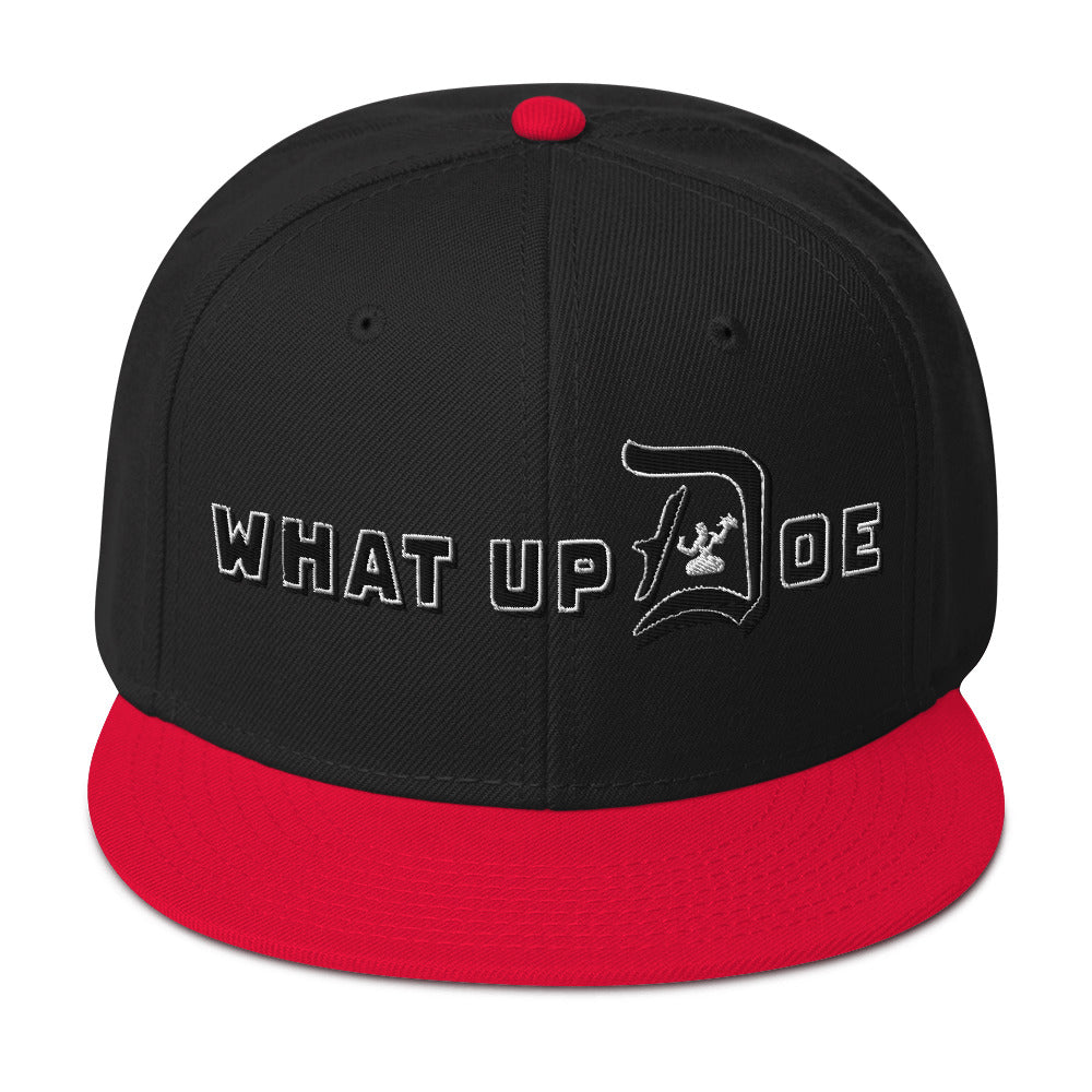 What Up Doe Snapback Hat - White