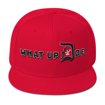 What Up Doe Snapback Hat - White