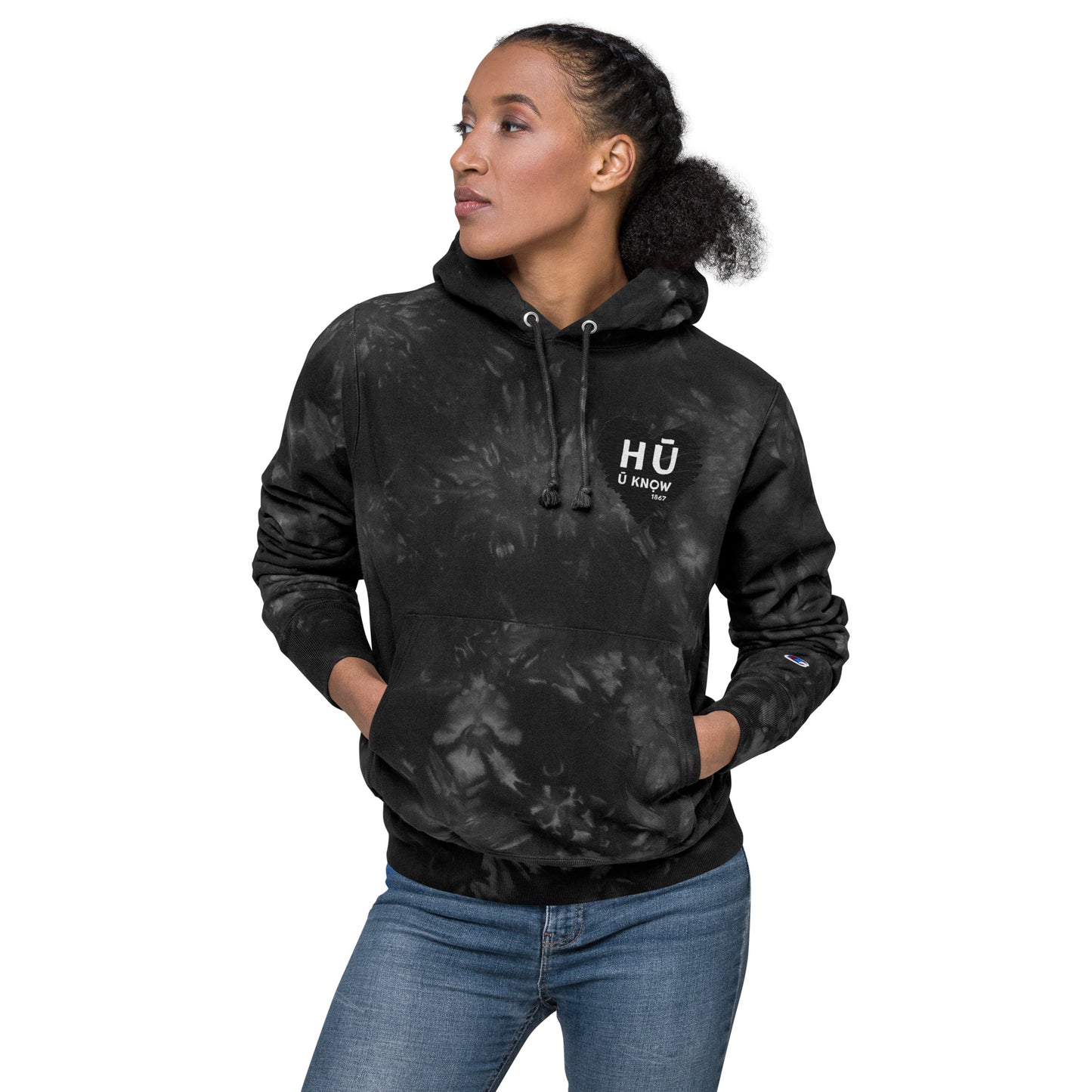 HU U Know 1867 Love Unisex Champion® Tie-Dye Hoodie