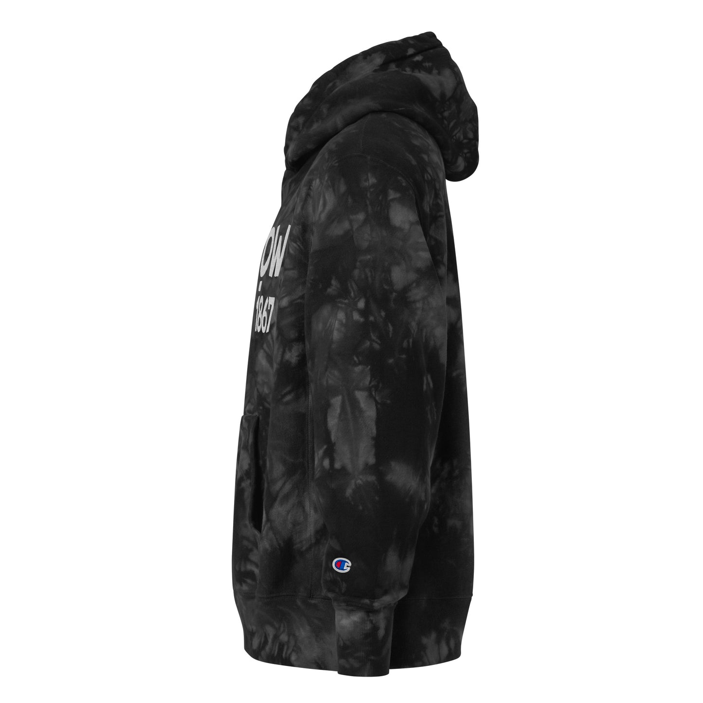 U Know 1867 Unisex Champion® Tie-Dye Embroidered Hoodie