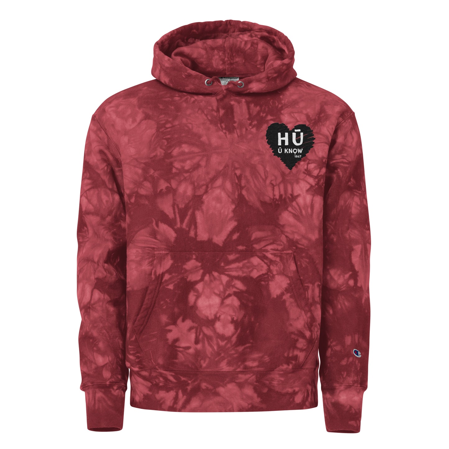 HU U Know 1867 Love Unisex Champion® Tie-Dye Hoodie