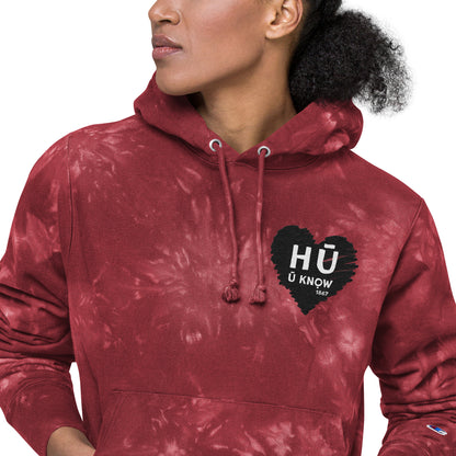 HU U Know 1867 Love Unisex Champion® Tie-Dye Hoodie