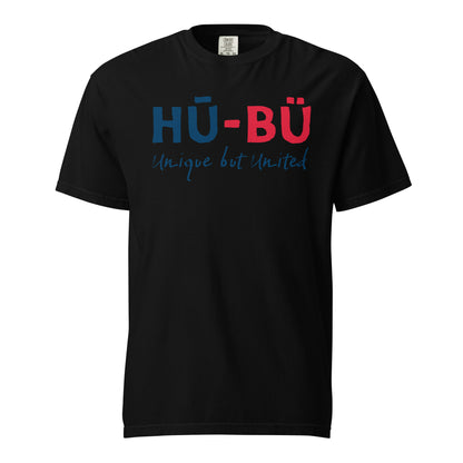 HU - BU Unisex Heavyweight T-Shirt - Blue + Red