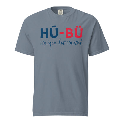 HU - BU Unisex Heavyweight T-Shirt - Blue + Red