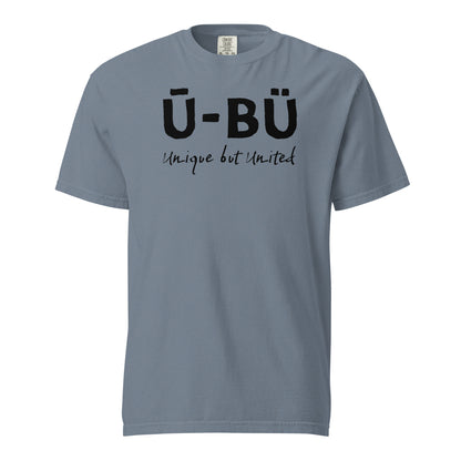 Ū-BÜ Unisex Heavyweight T-Shirt - Black