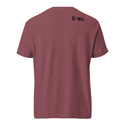 Ū-BÜ Unisex Heavyweight T-Shirt - Black Script