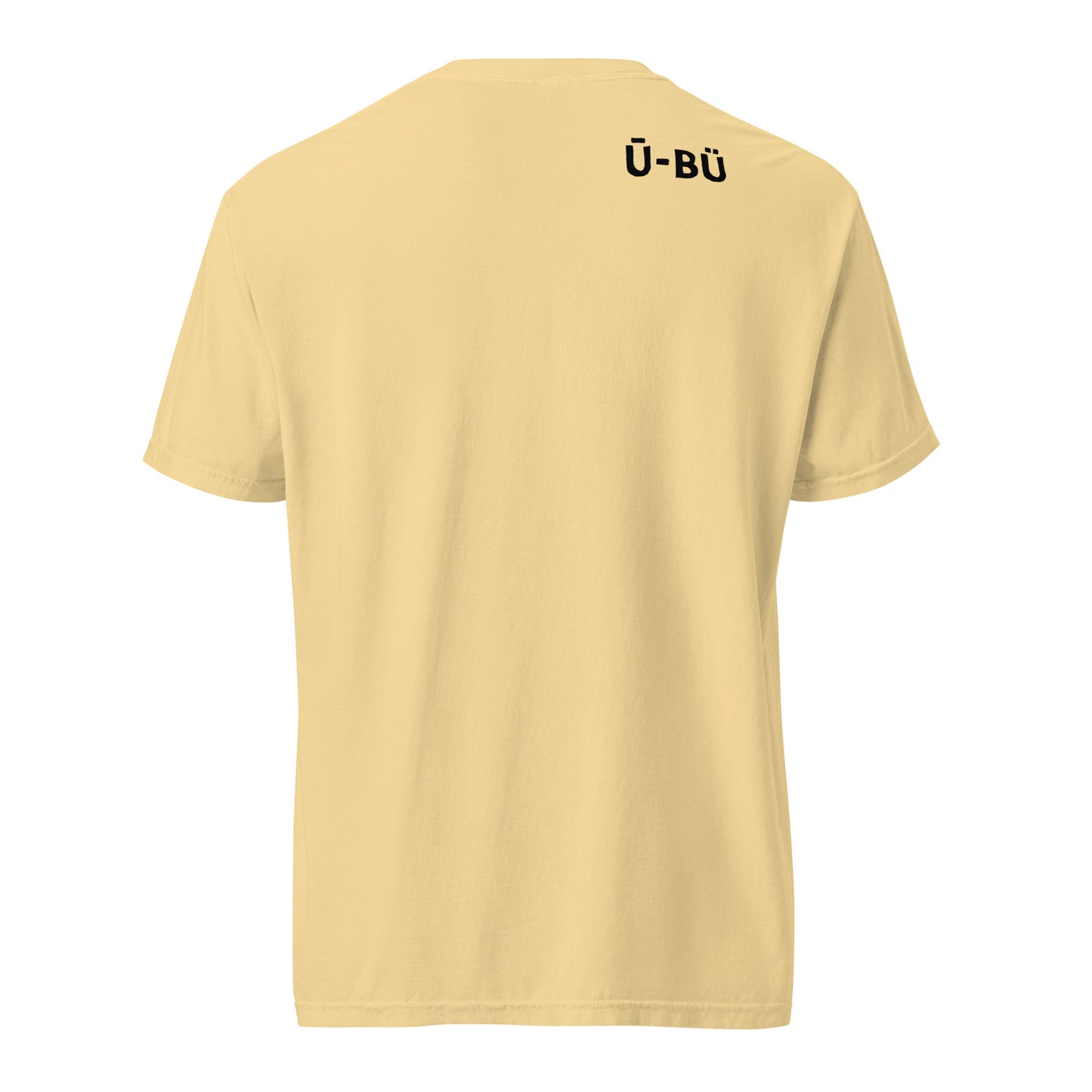 Ū-BÜ Unisex Heavyweight T-Shirt - Black Script