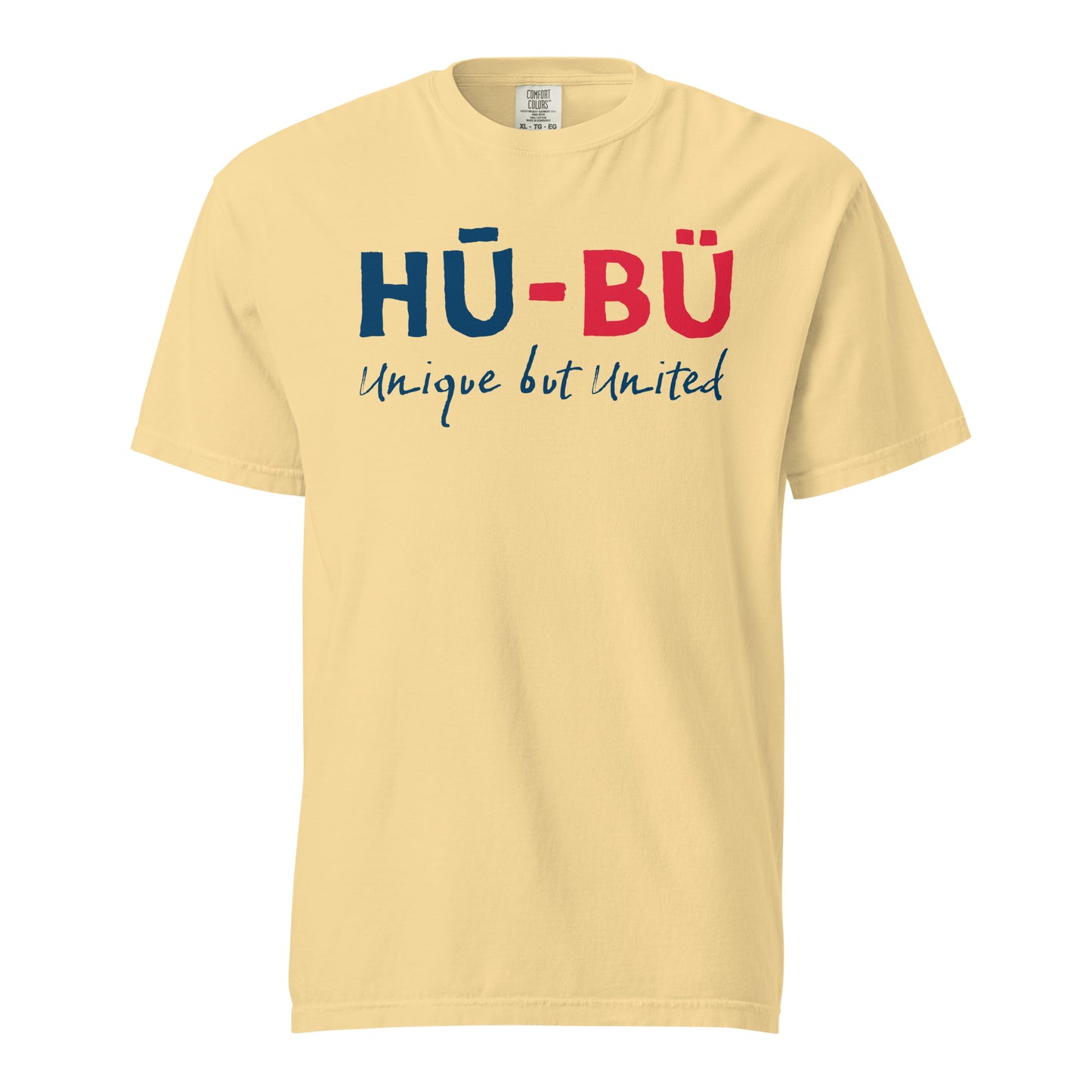 HU - BU Unisex Heavyweight T-Shirt - Blue + Red