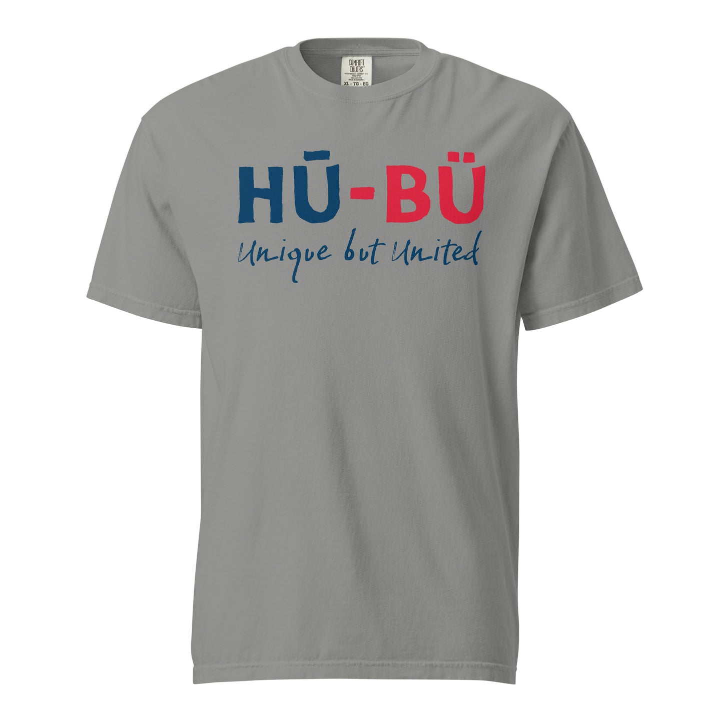 HU - BU Unisex Heavyweight T-Shirt - Blue + Red