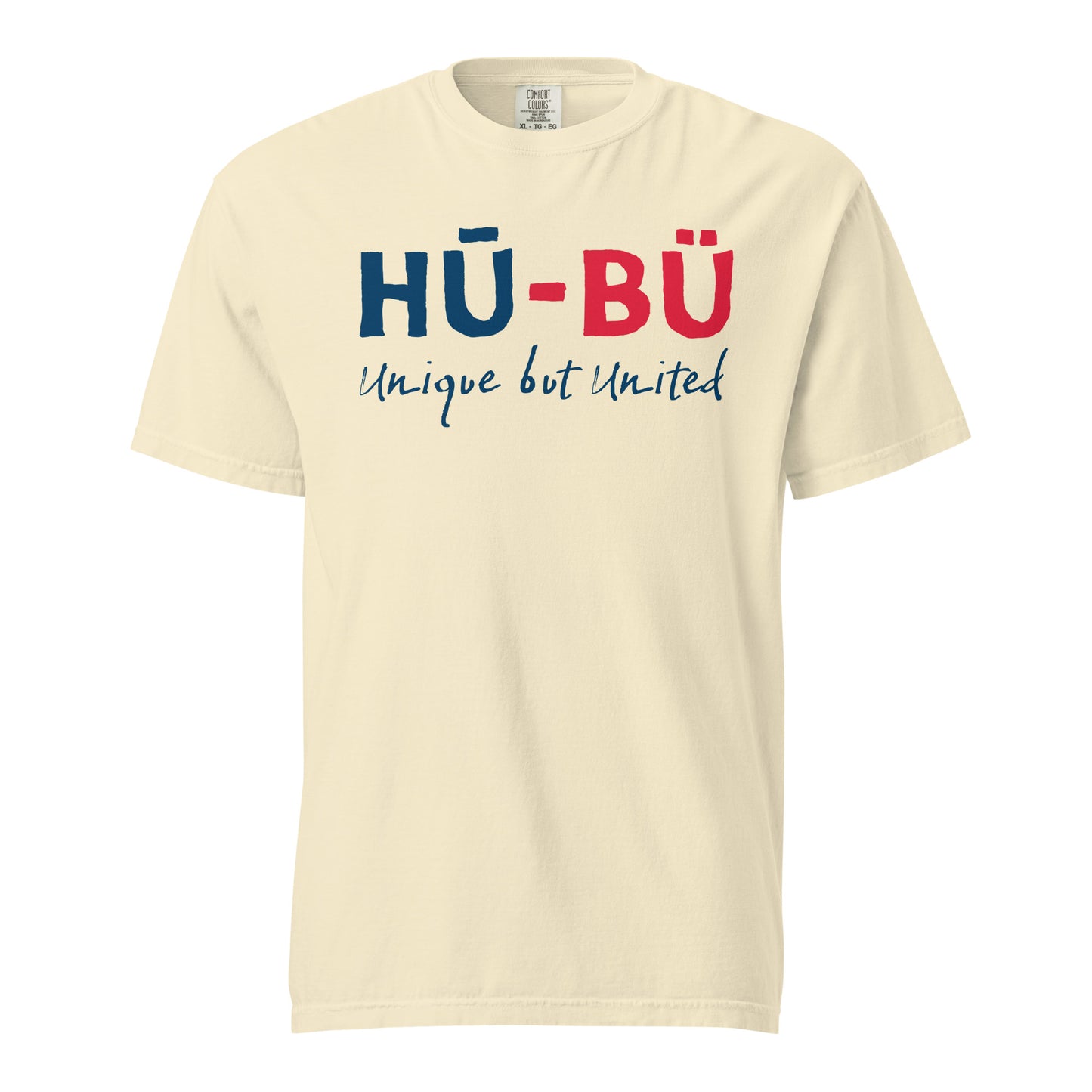 HU - BU Unisex Heavyweight T-Shirt - Blue + Red