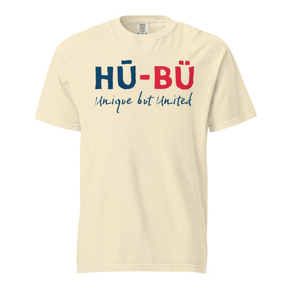 HU - BU Unisex Heavyweight T-Shirt - Blue + Red