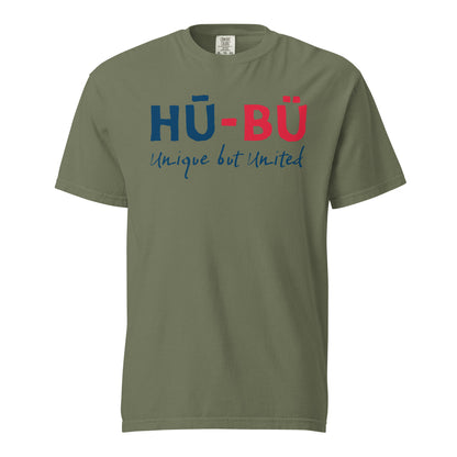 HU - BU Unisex Heavyweight T-Shirt - Blue + Red