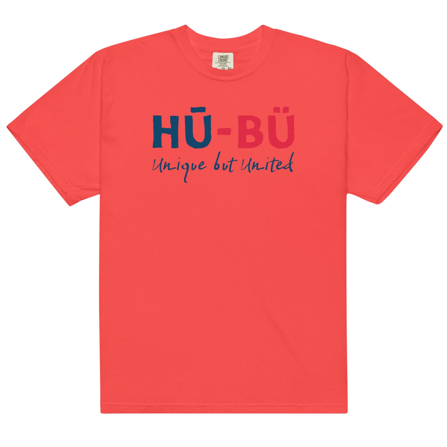 HU - BU Unisex Heavyweight T-Shirt - Blue + Red