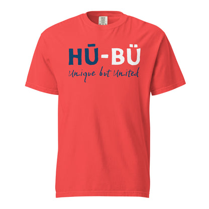 HU - BU Unisex Heavyweight T-Shirt - Blue + White