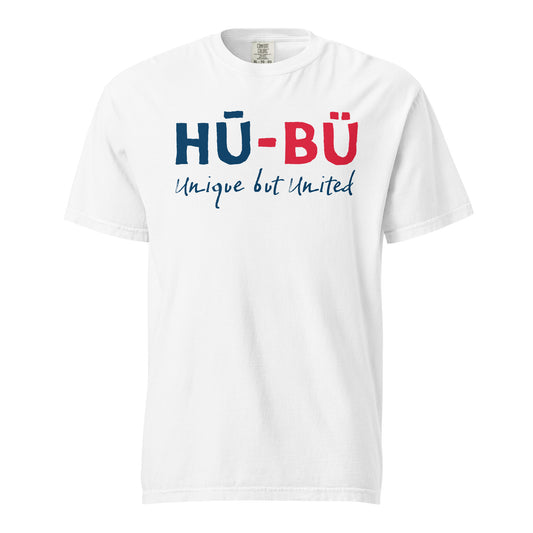 HU - BU Unisex Heavyweight T-Shirt - Blue + Red