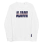 THE Melanated Mecca ALUMNI Embroidered Unisex Raglan Sweatshirt - Blue + Red