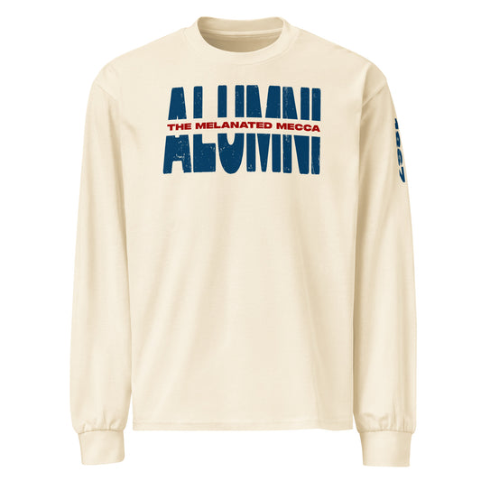 THE Melanated Mecca ALUMNI Heavyweight Long-Sleeved Shirt