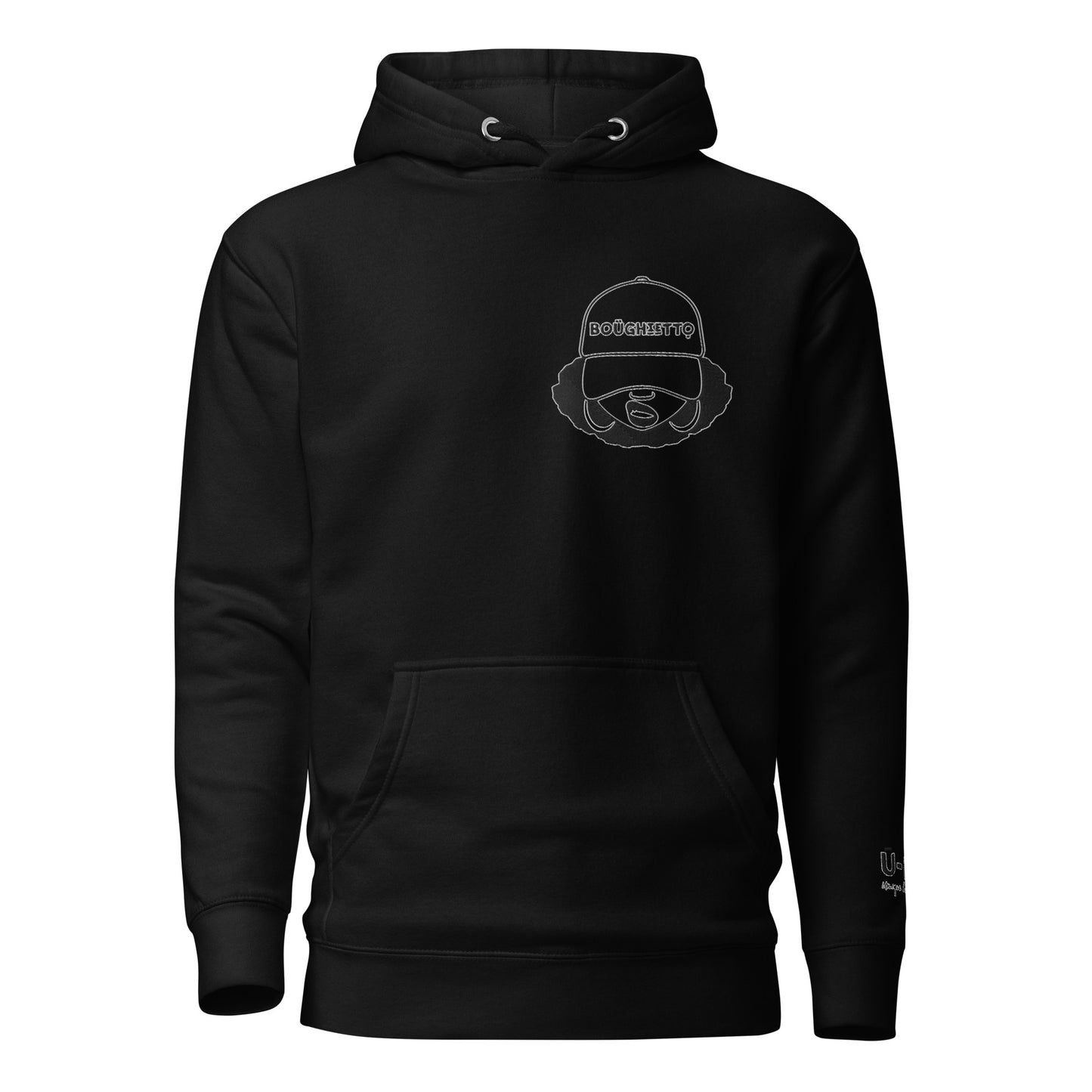 Detroit Boughietto Sis Embroidered Hoodie - Black Outline