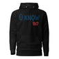 U know 1867 Unisex Hoodie - Blue + Red Embroidery