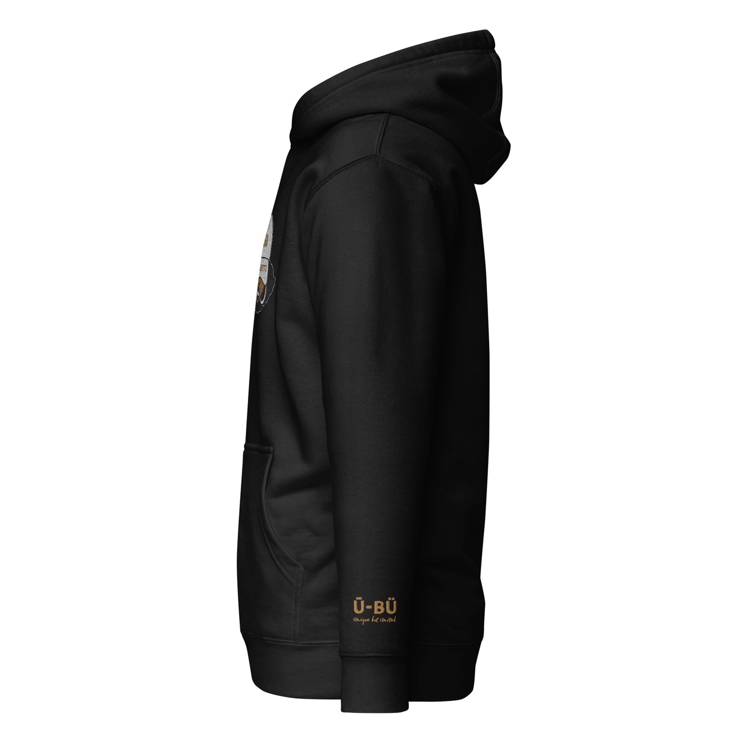 100% Boughietto Embroidered Melanin Poppin Hoodie - Left