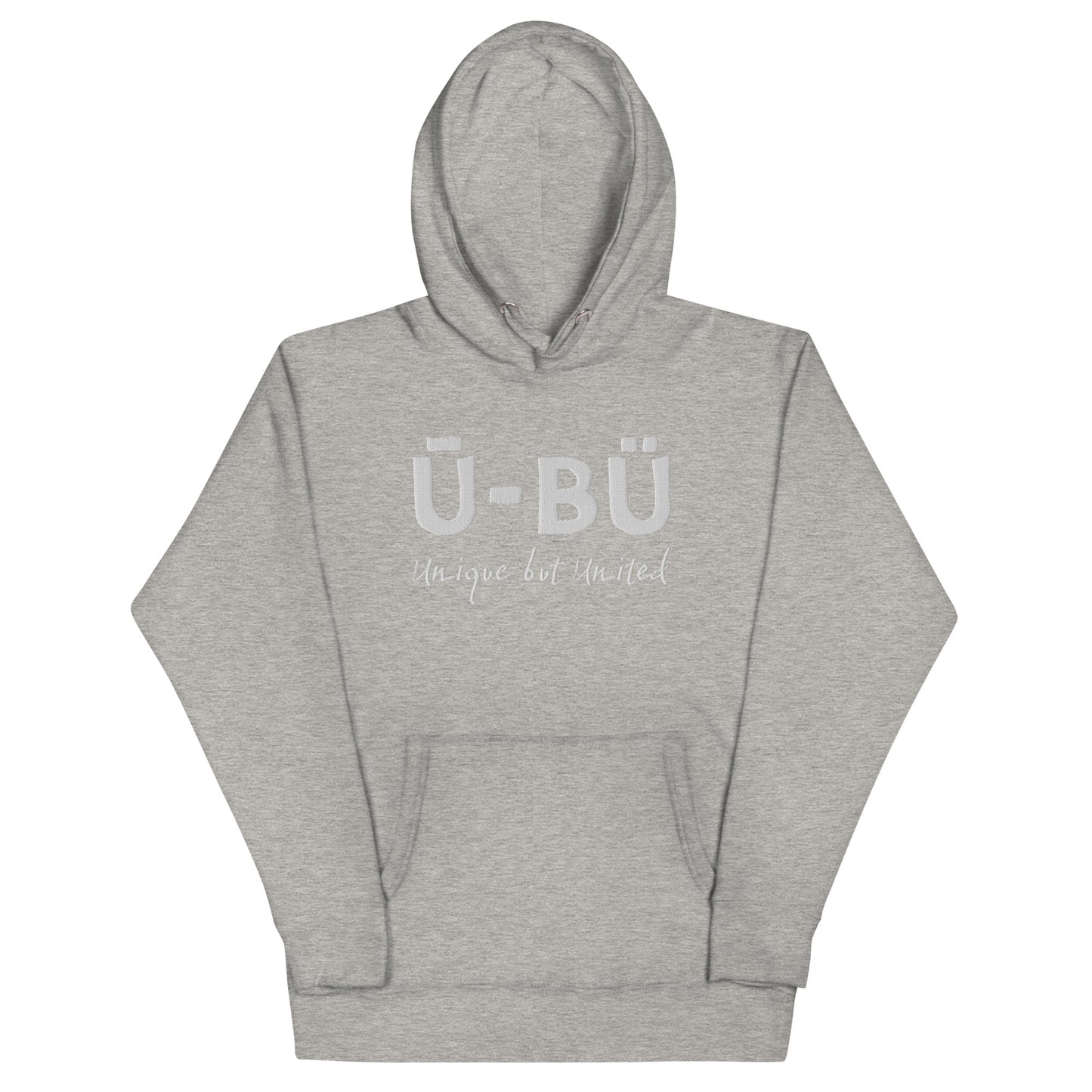 Ū-BÜ Unisex Embroidered Hoodie - White