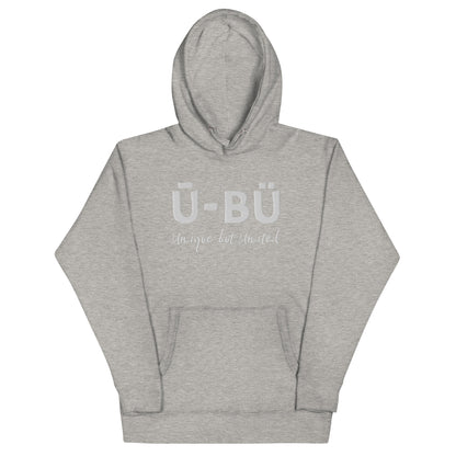 Ū-BÜ Unisex Embroidered Hoodie - White