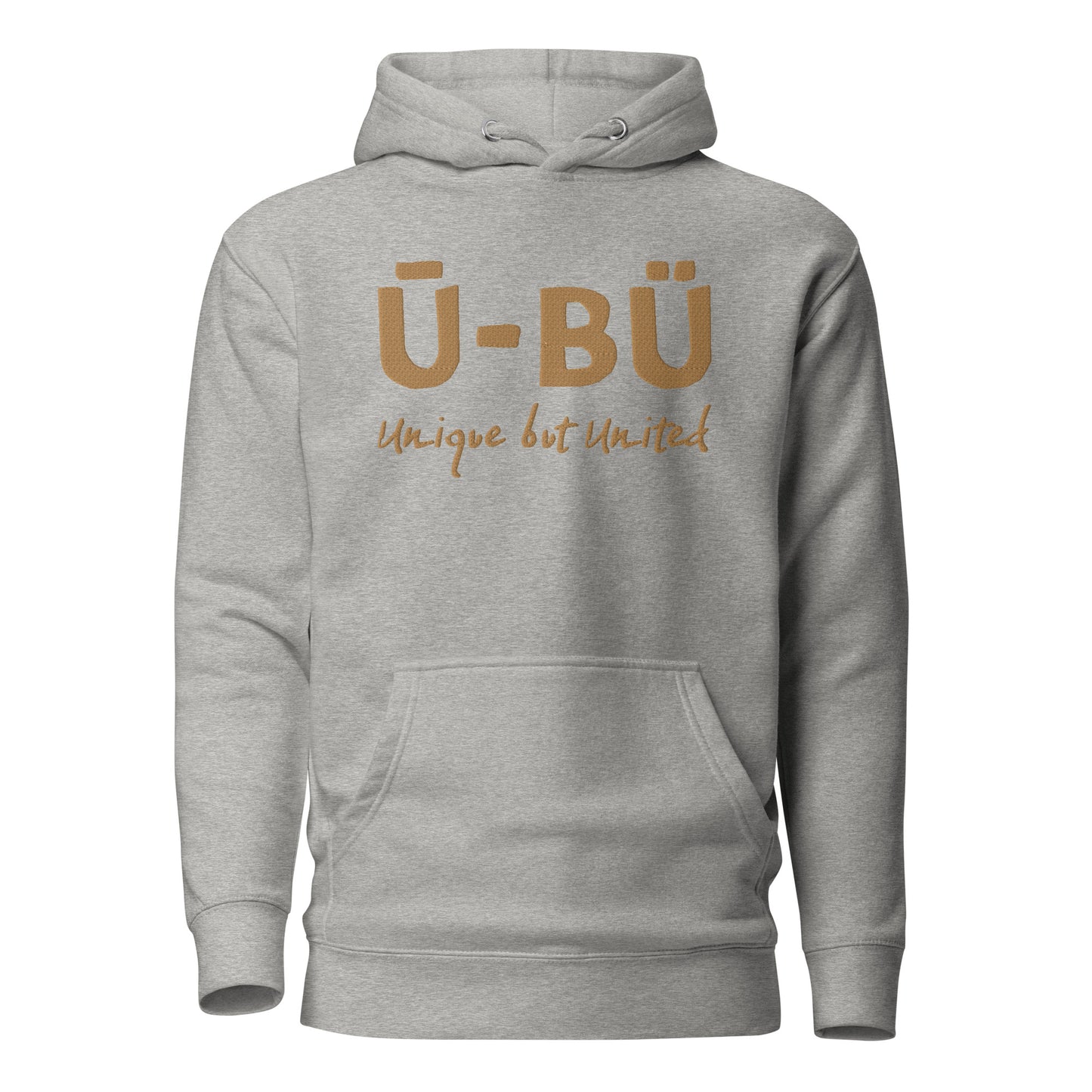 U-BU Unisex Embroidered Hoodie - Gold