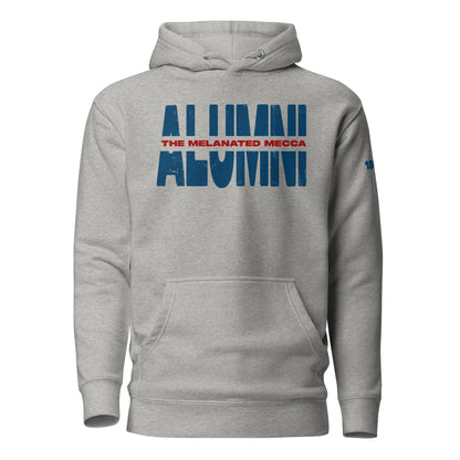 THE Melanated Mecca ALUMNI Unisex Hoodie - Blue + Red