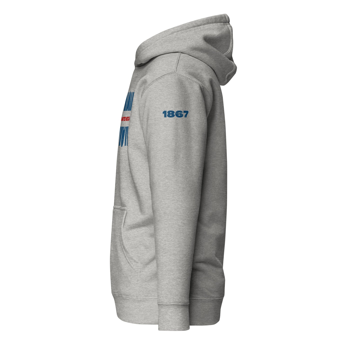 THE Melanated Mecca Unisex Hoodie - Blue + Red