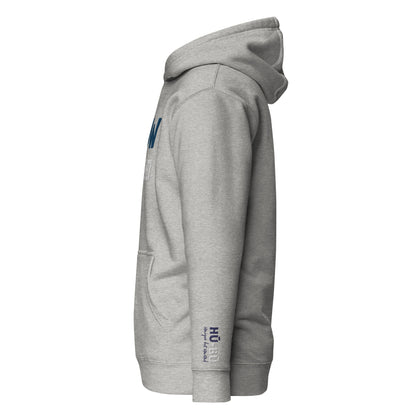 U Know 1867 Unisex Hoodie - Blue + White Embroidery