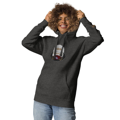 100% Boughietto Embroidered Melanin Poppin Hoodie - Centered