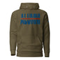 THE Melanated Mecca ALUMNI Unisex Hoodie - Blue + Red