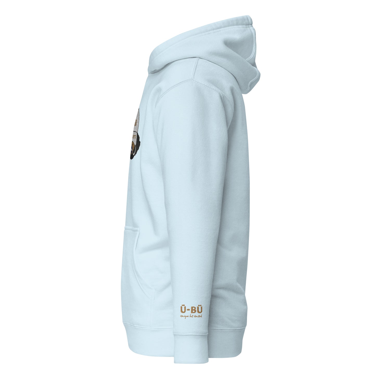 100% Boughietto Embroidered Melanin Poppin Hoodie - Left