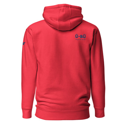 THE Melanated Mecca Unisex Hoodie - Blue + Red