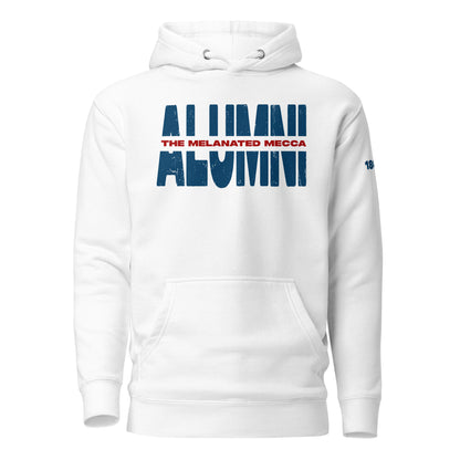 THE Melanated Mecca ALUMNI Unisex Hoodie - Blue + Red