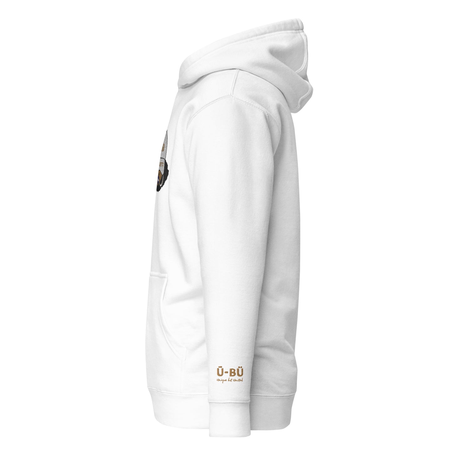 100% Boughietto Embroidered Melanin Poppin Hoodie - Left