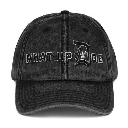 What Up Doe Distressed Denim Cap