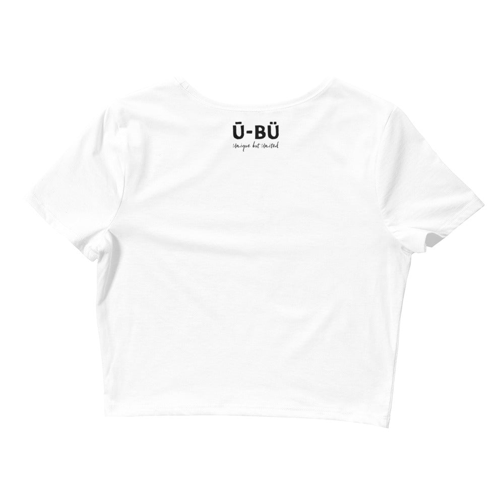 Boughietto Sis Crop Tee - Outline on White