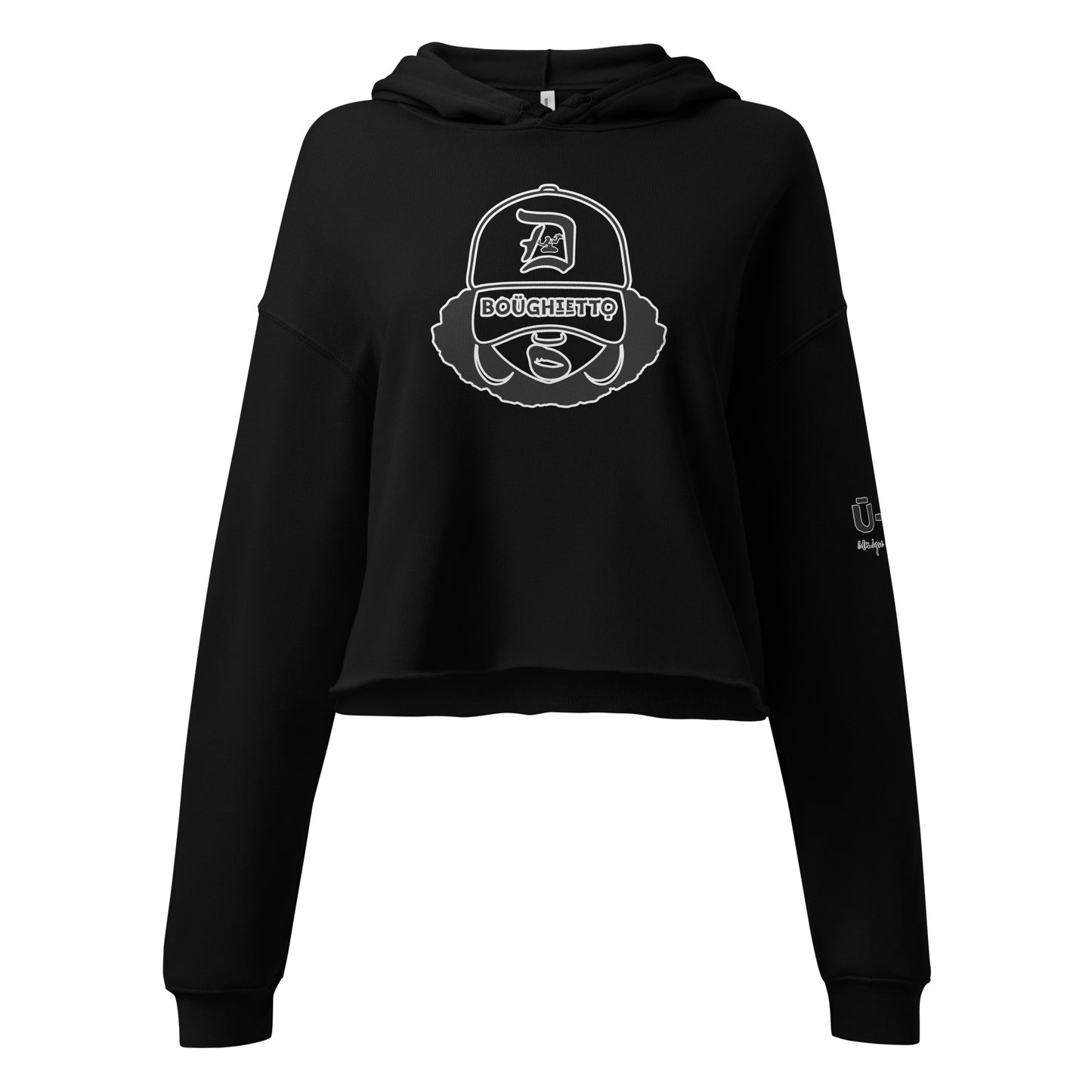 Detroit Boughietto Sis Crop Hoodie - Black on Black