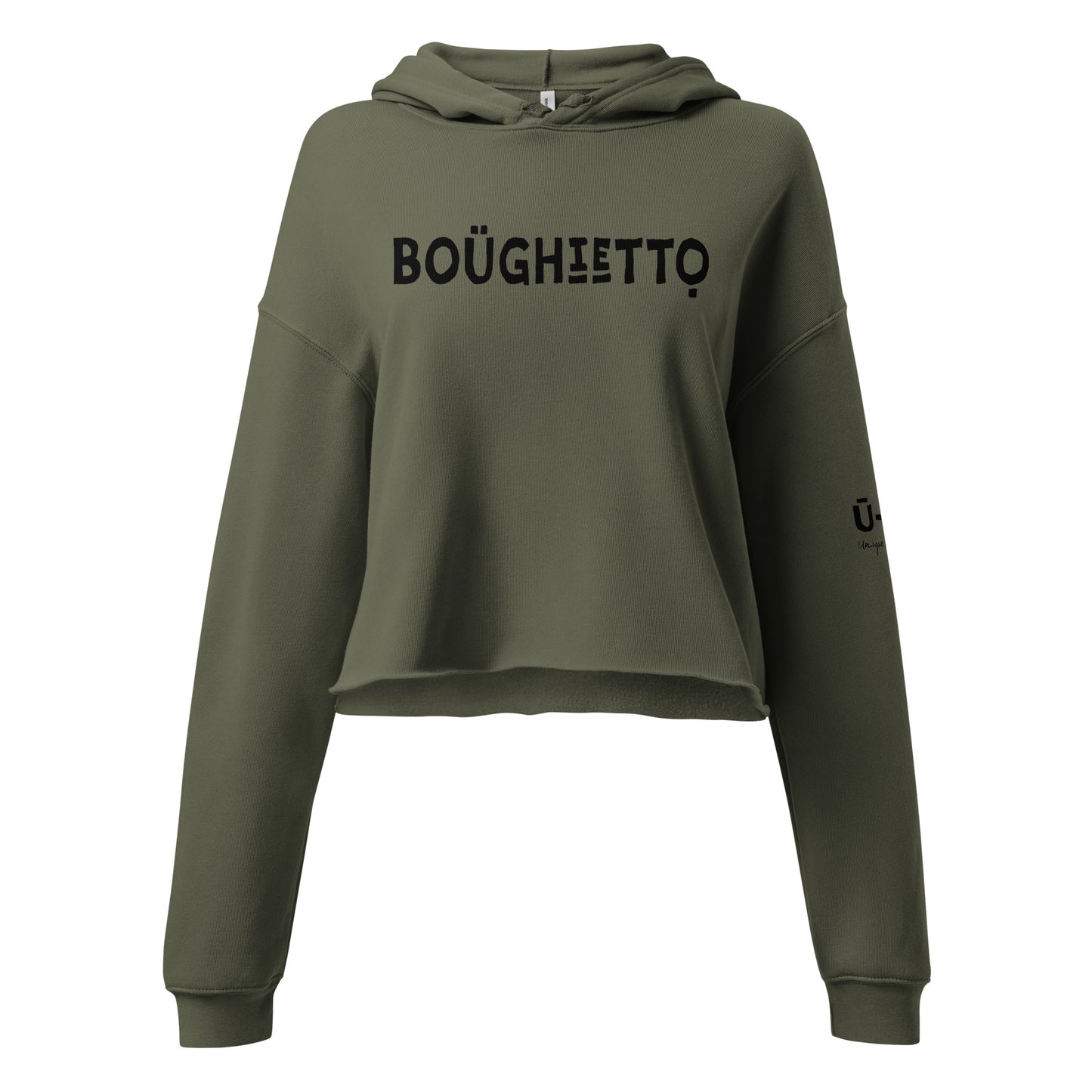 Boughietto Crop Hoodie - Black