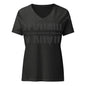 THE Melanated Mecca Women’s Relaxed V-Neck T-Shirt